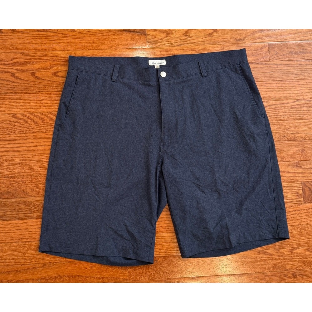 Peter Millar Shackleford Performance Hybrid Shorts Mens 40 Navy Paisley Print